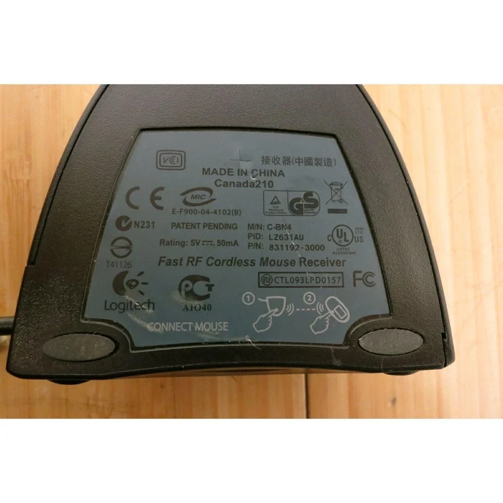 Logitech C-BN4 Fast RF‎ Cordless Mouse Receiver 831192-3000 USB